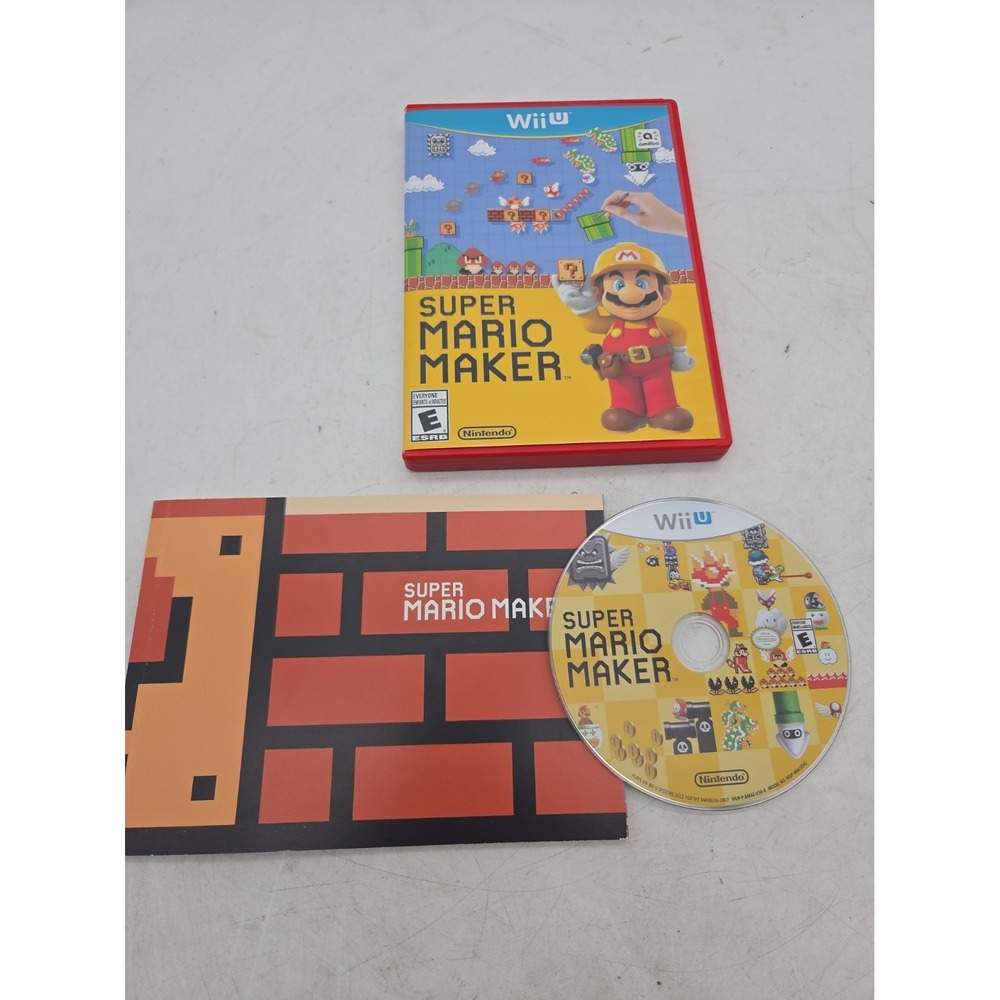 Super Mario Maker Nintendo Wii U - CIB W/ Manual + Paperback Idea Booklet